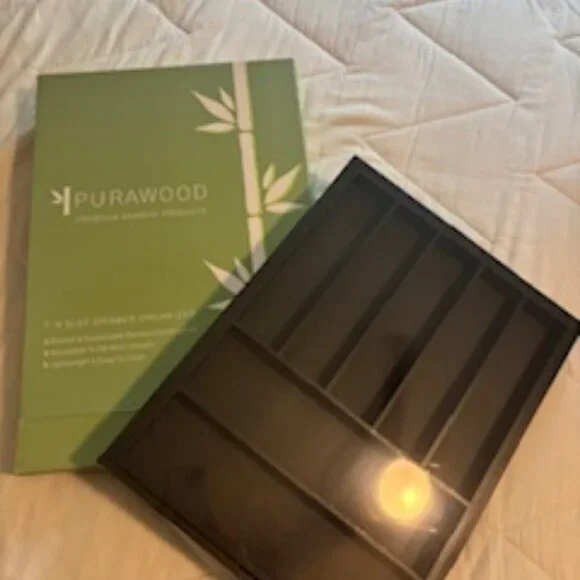 Purawood Bamboo Drawer Organizer