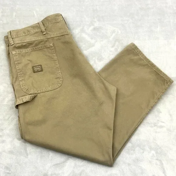 Wrangler Originals Carpenter Pants Men's 40x30 Khaki Workwear Cotton Utility