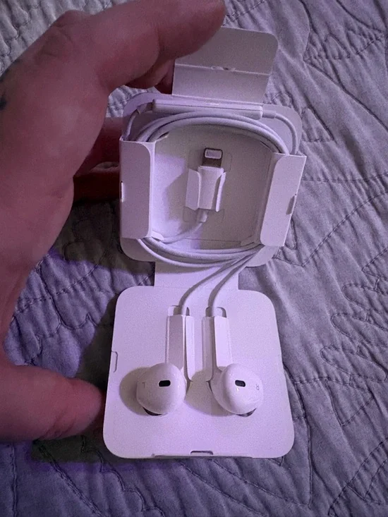 White Wired Lightning New Original Y2K Earphones-Compatible iPhone Cell Headset