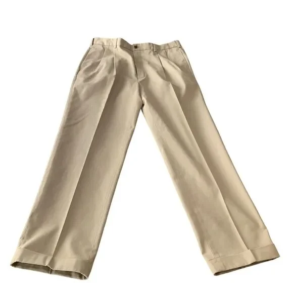 Brooks Brothers Mens Advantage Chino Elliot Preppy Office Khaki Pants 38x32