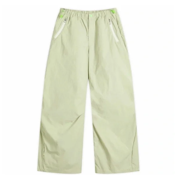 Nike Project F.R.O.G Parachute Pants L Olive Aura Green Strike Wide Leg