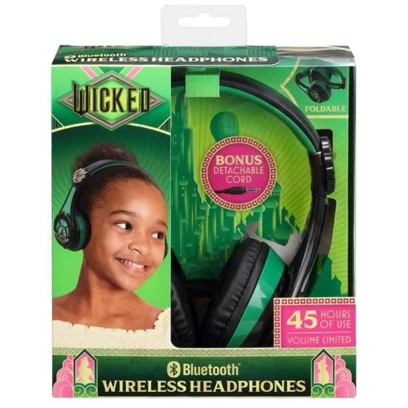 Wicked Bluetooth Wireless Headset with 45+ Hours Playtime, NWT