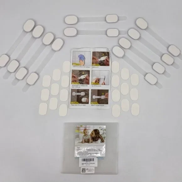 Betertek Cabinet Child Safety Locks And Extra Adhesive Set of 10