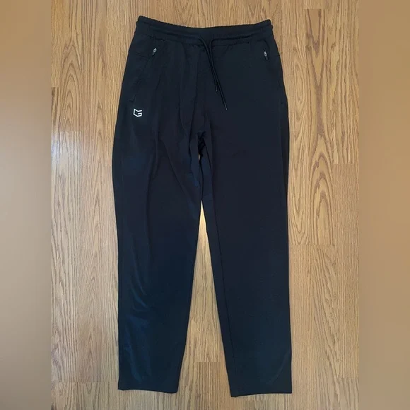 G Gradual Men's Black Jogger Pants with Logo Size Large