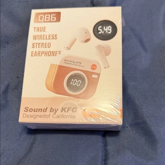 Q86 True Wireless Stereo Earphones - Pink/Peach