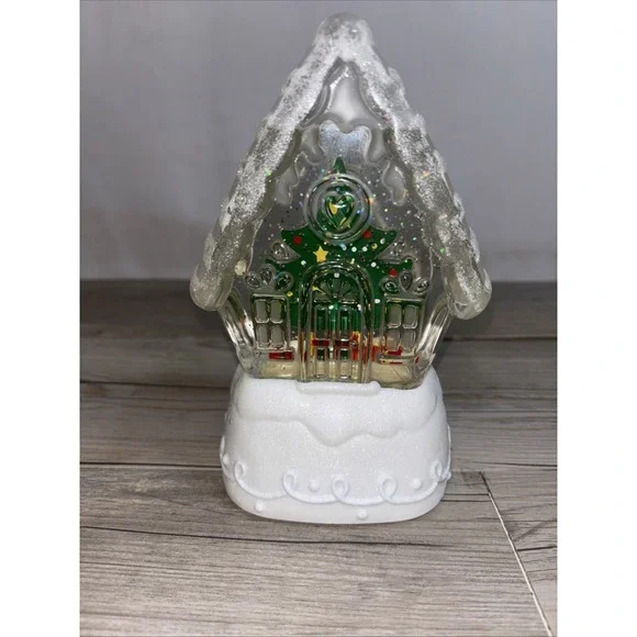 Hallmark Snow Globe Magic Color Changing Gingerbread House Christmas‎ Tree