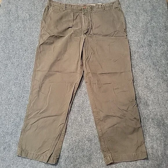 Timberland Pants Mens 42 x 30 Olive 100% Cotton Straight Leg Relaxed Fit
