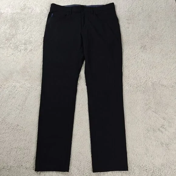 Perry Ellis Dress Pants Men's 32x30 Black Slim Fit Suit Trousers Viscose