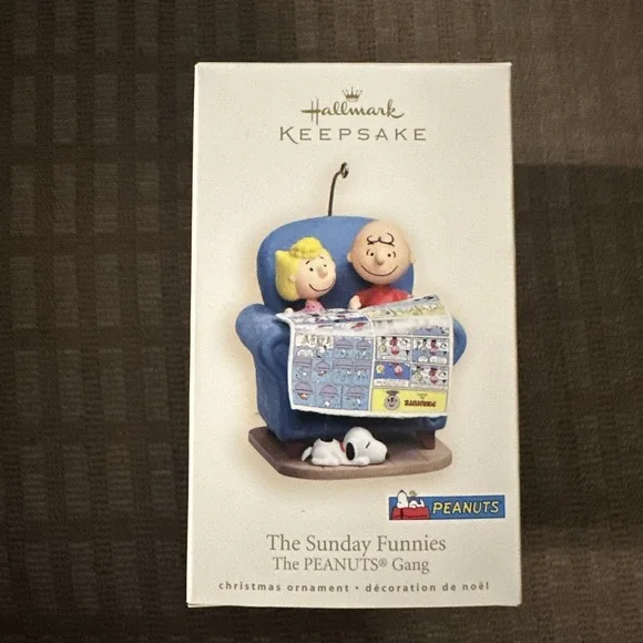 HALLMARK KEEPSAKE CHRISTMAS ORNAMENT PEANUTS GANG THE SUNDAY FUNNIES NEW ES1707