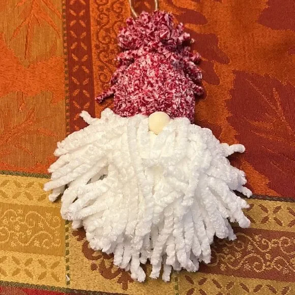 Handmade Yarn Gnome Ornament