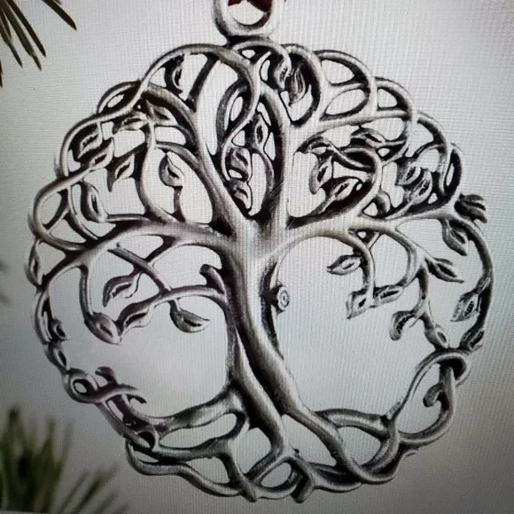 Solid Pewter Tree of Life Ornament