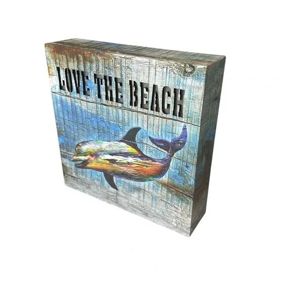Wall Decor Led Box Dolphin Love The Beach Night Light