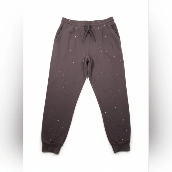 Peloton Rose Gold Speckled Athleisure Jogger Sweatpants L Metallic‎ Paint Drip