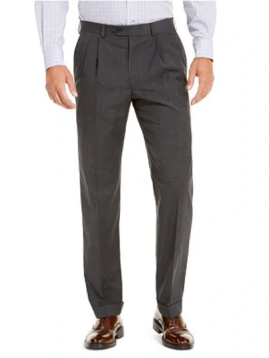 LRL Ralph Lauren Total Comfort Wool Dress Pants Men 38x30 Gray Classic Office