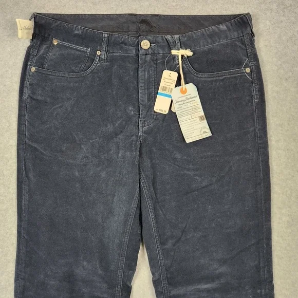 Tommy Bahama Pants 36x32 Blue Corduroy Jenson Straight Leg Pinwale Relax NEW