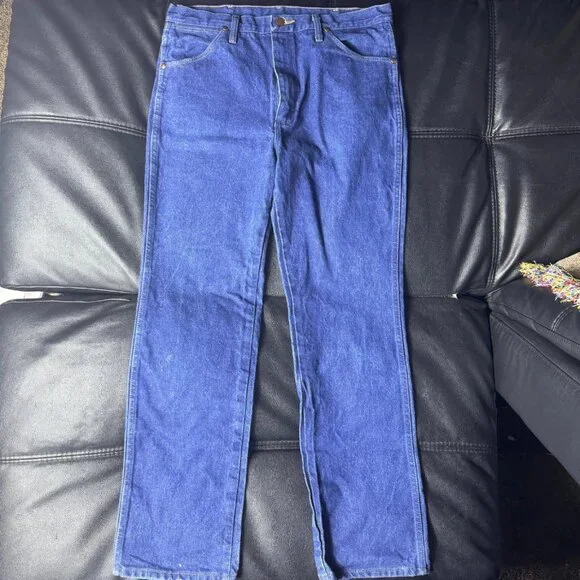 Wrangler Women's Straight Jeans Blue George Strait Cowboy Cut Slim‎ Fit 36x32