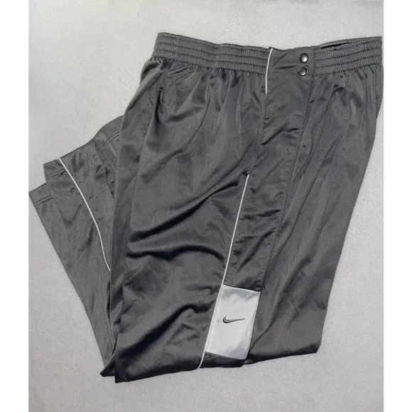 Vintage Nike Full Tear Away Pants Men's XL Track‎ Basketball Loose Gray Y2K 90s