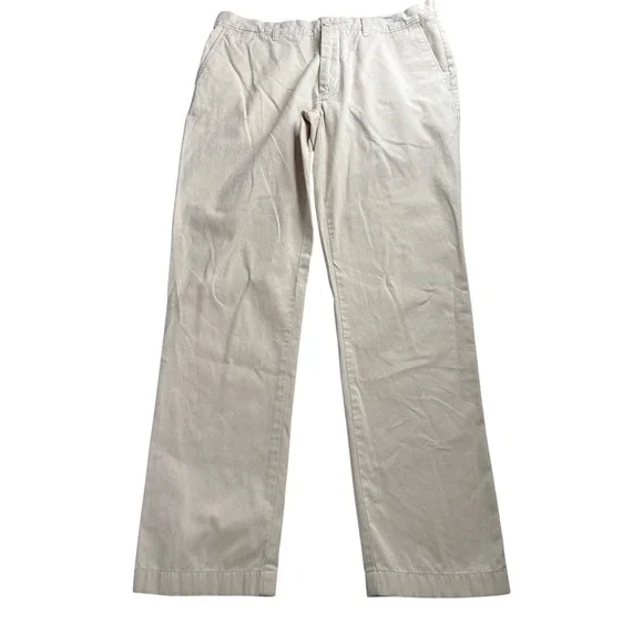 J.Crew The Driggs Summerweight Chino Pants Mens 34x30 Stone Beige Slim Preppy