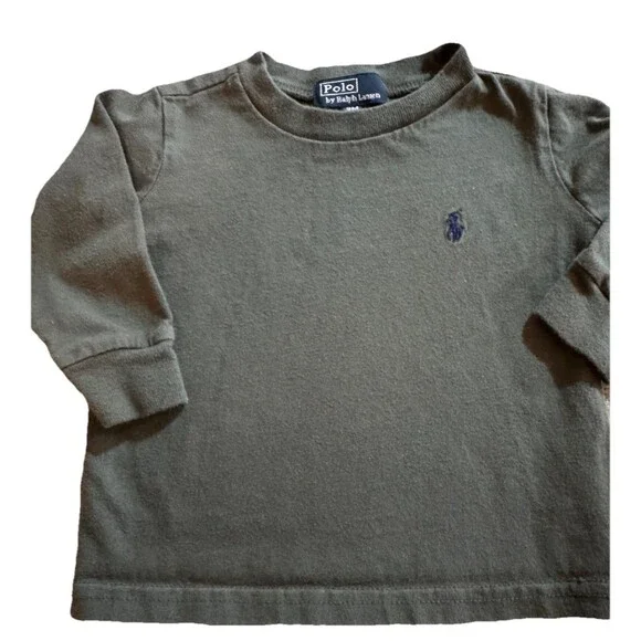Polo Ralph Lauren Green Long Sleeve Shirt SZ 9M