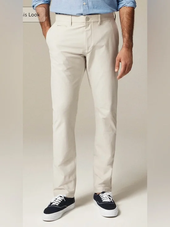 J.Crew 484 Slim-fit tech pant in ashen taupe