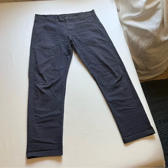 STAN RAY indigo blue straight wide leg chore utility‎ pants
