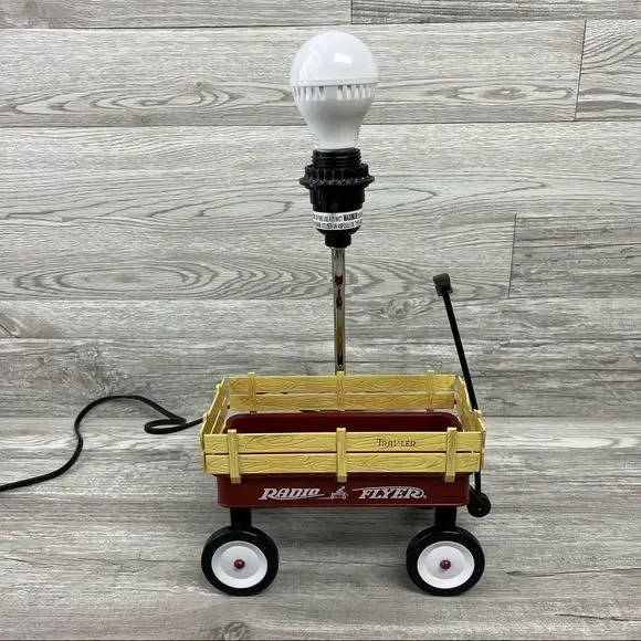 HTF RARE Vintage Radio Flyer Wagon Lamp 2007 Working Condition