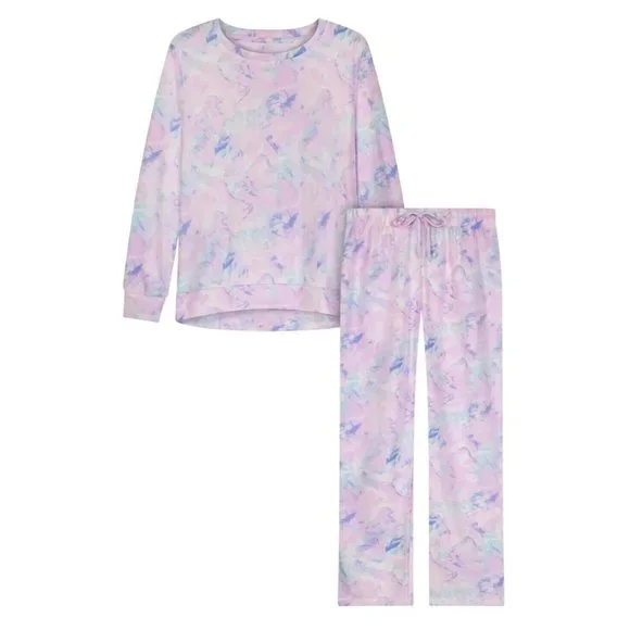 SLEEP ON IT Big Girls Pajama Set, 2 Piece Pink Size S (7/8) MSRP $44