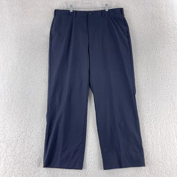 Brooks Brothers Dress Pants Mens Size‎ 37 Solid Blue Pleated 100% Supima Cotton