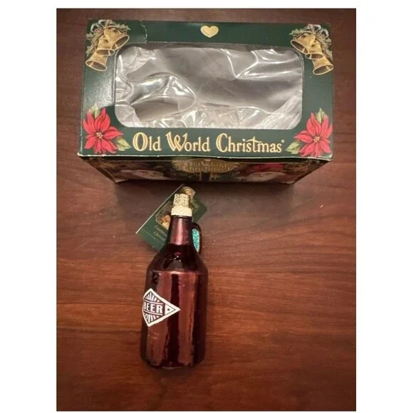 Old World Christmas Ornament Beer Growler