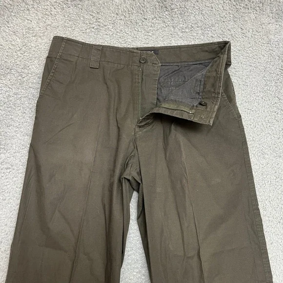 Theory Chino Pants Mens 32 Brown Excellent Straight Leg Cotton Trousers