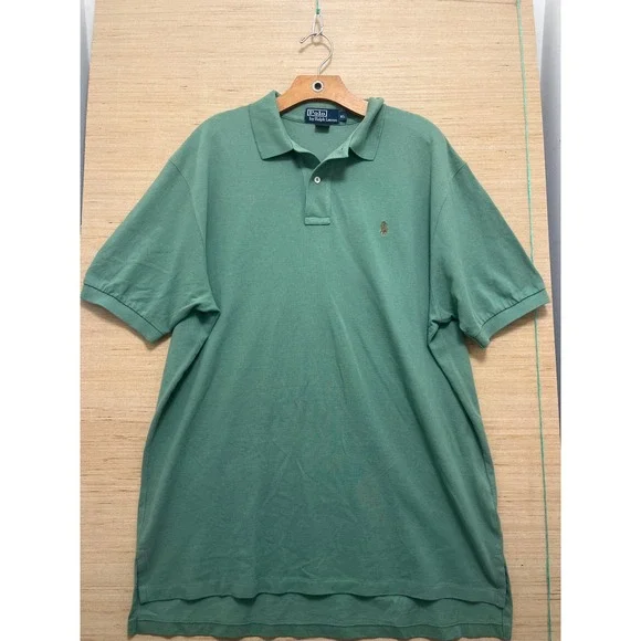 Polo Ralph Lauren Men S Green Classic Fit Polo‎ Shirt Embroidered Pony XL