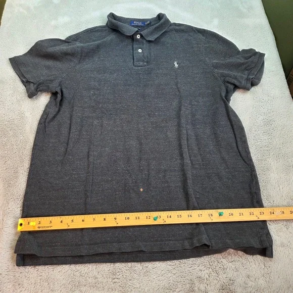 Polo Ralph Lauren Polo Mens XL Classic Fit Cotton Jersey Pony Logo Dark Gray