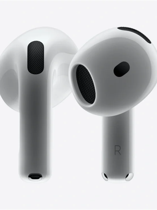 Apple White AirPods Wireless Earbuds with Black Speaker Mesh