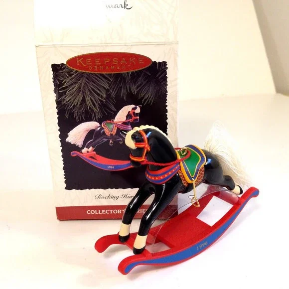 Vintage Hallmark 1996 Rocking Horse Collertors Series Christmas Ornament