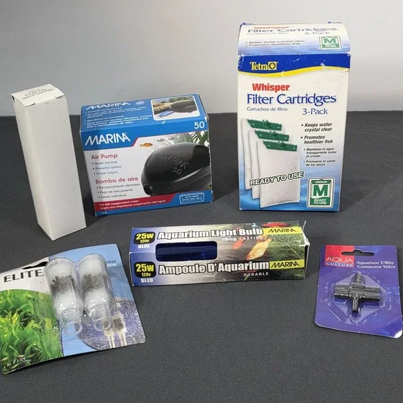 Lot‎ Of Aquarium Parts Pump Filters Bulbs Please See Photos