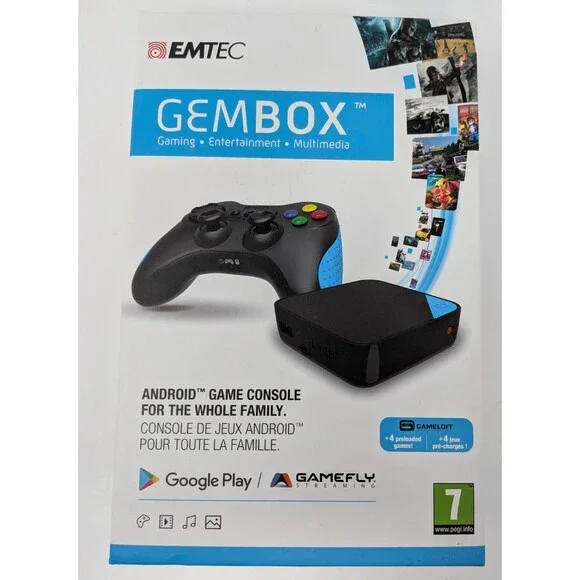 EMTEC GemBox ECLTVF500US Android Game Console 16GB w/ Controller HDMI WiFi NEW