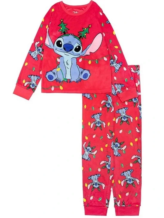 NWT. DISNEY Stitch Kids Holiday Pajama Set
