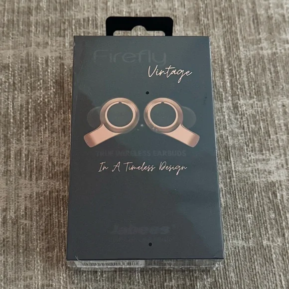 NEW Jabees Firefly Vintage True Wireless Earbuds Black - Size OS
