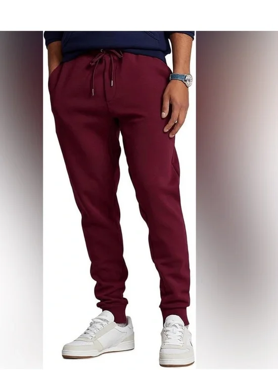 Polo Ralph Lauren Men's Double Knit Jogger Pants size Medium maroon