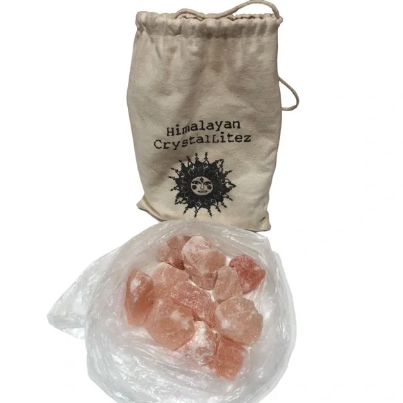 Bag Himalayan Salt Crystalitez Rock Crystal Display or Lamp Use Pink Authentic