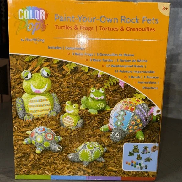 Color Pops Paint Your Own Rock Pets Turtles And Frogs