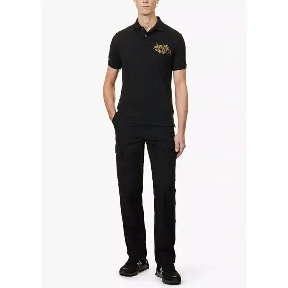 Polo Ralph Lauren Men's Slim Fit Lunar New Year Triple-Pony Polo Shirt Blue XL