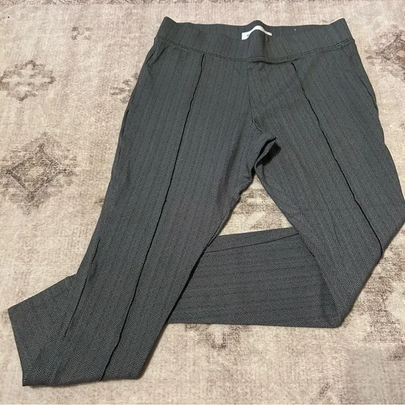 Old Navy Stevie High Rise Gray Herringbone Women's Skinny Fit Pants Size Large
