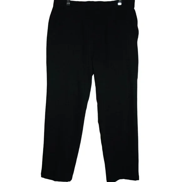 oobe Mens Black Polyester Pants 42 x 30 Flat Front Straight Leg work