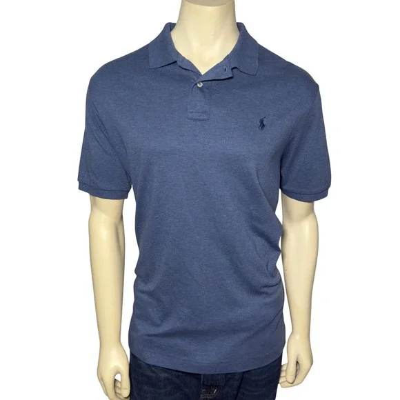 Polo Ralph Lauren Polo Shirt Mens XL Blue Good Pima Soft Touch Short Sleeve