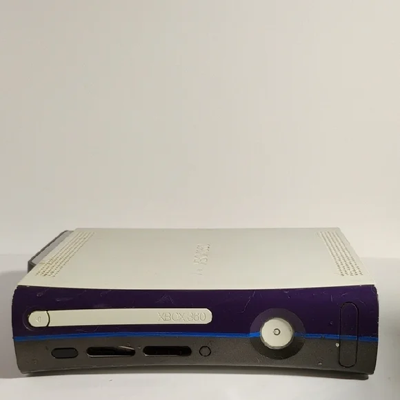 Xbox 360 Console with Purple and White Design As Is Parts Only