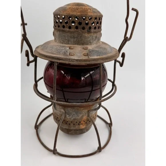 Railroad Lantern Red Globe New York Central‎ System Antique Adlake Kero Kerosene