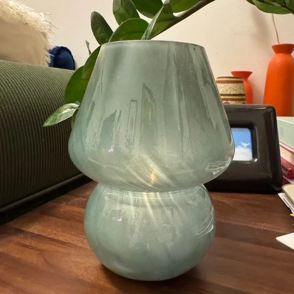 Blown Glass Decorative Mushroom Lantern