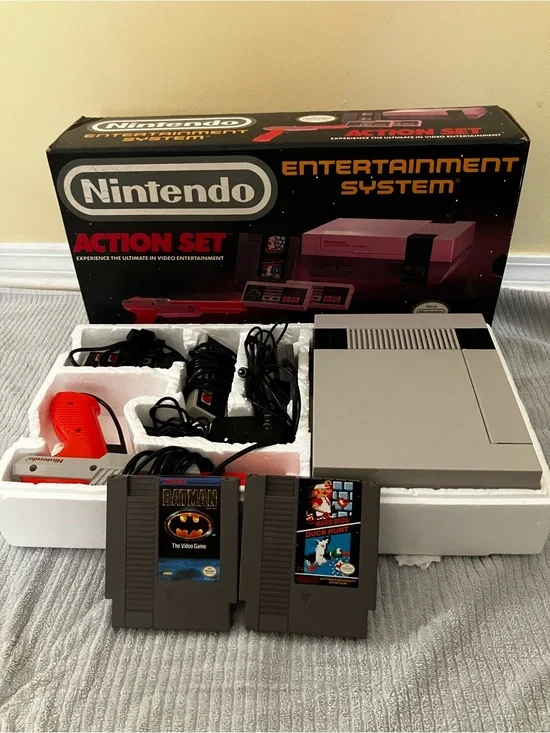 Nintendo NES Action Set - Gray, Black & Red Accents