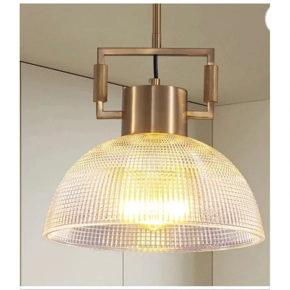 NEW Modern Gold Glass Pendant‎ Light Fixture Kitchen Dining Room Chandelier